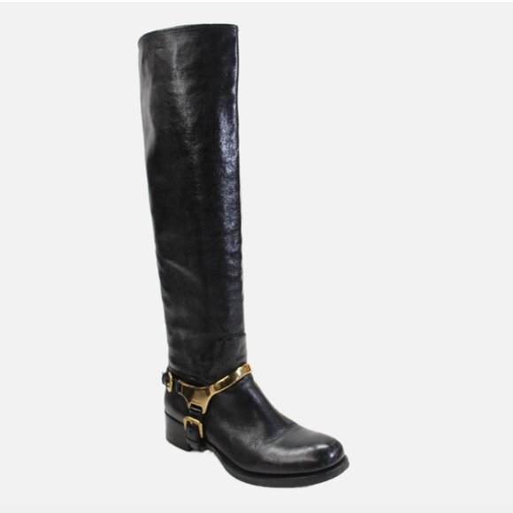 PRADA Harness tall riding equestrian style boots 37.5 - Picture 1 of 7